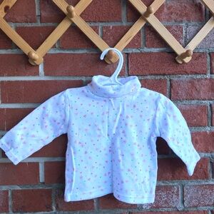 Winkz White Baby Turtleneck with Pink & Green Dot Print
